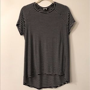 H By Bordeaux Striped Top with racerback cutout